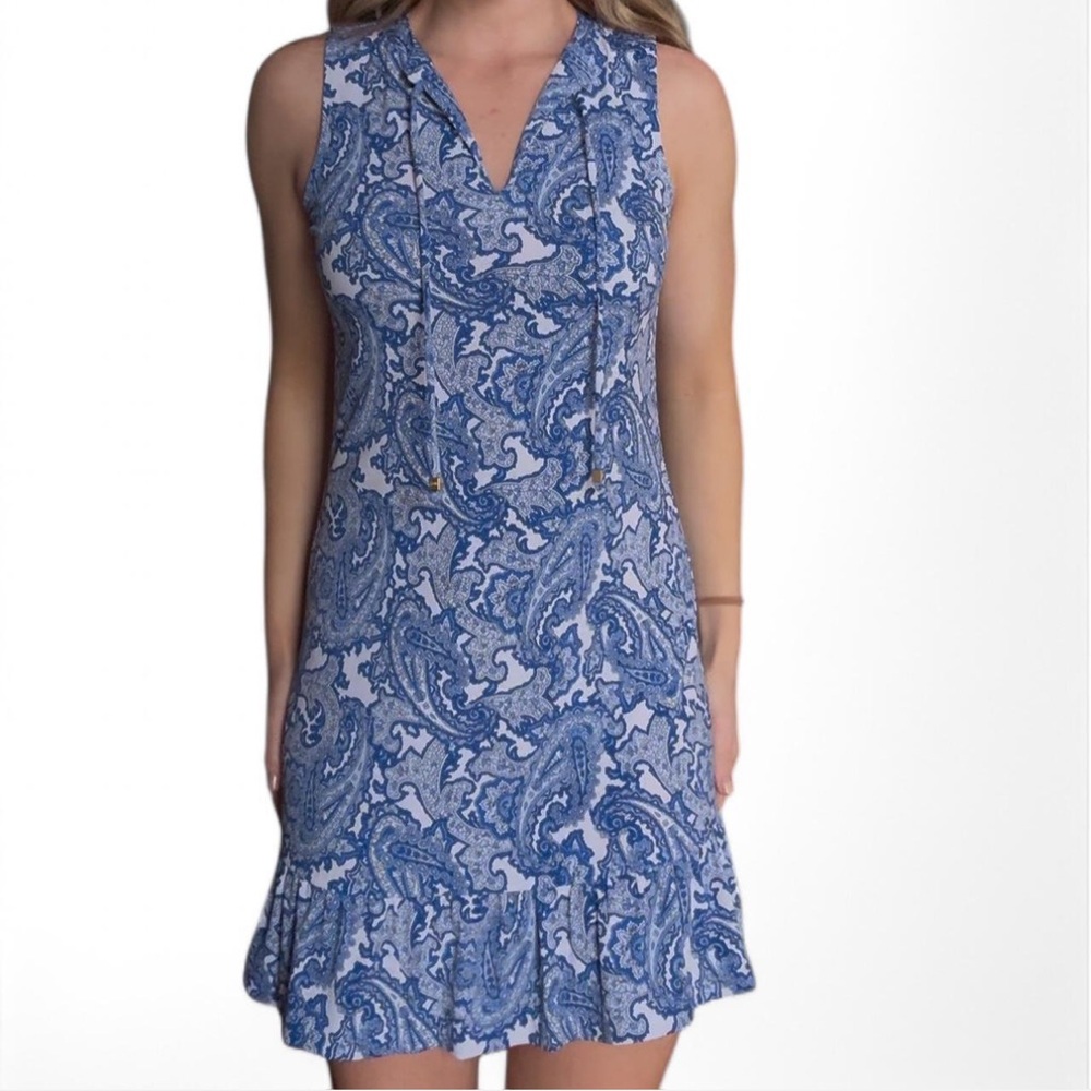 MICHAEL Michael Kors Blue Paisley Midi Dress